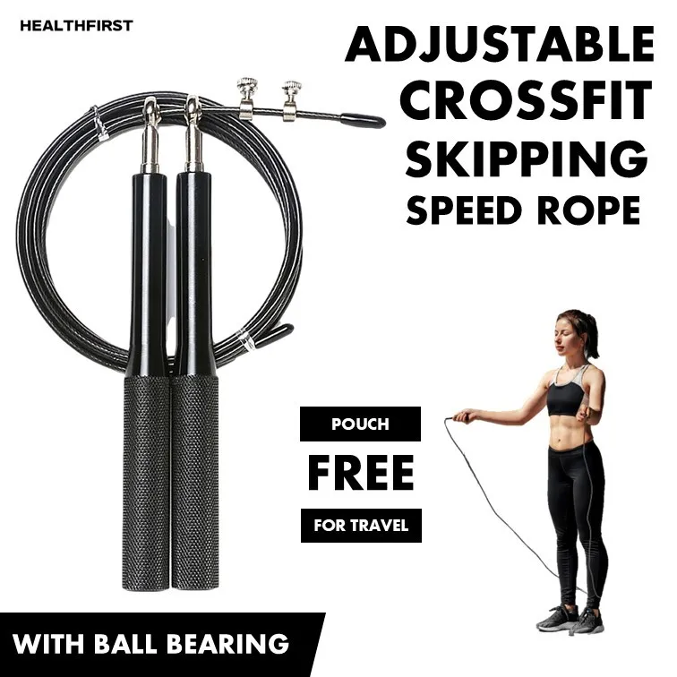 CrossFit Jumping Rope HealthFirst | Tali skipping 3 meter Handle Alumunium High Quality