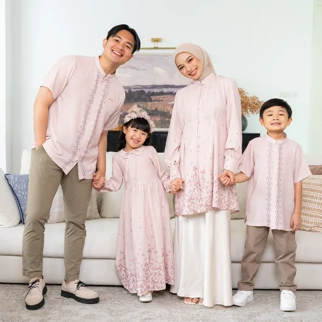 [Raya Collection] Kalasirs Baju Atasan Tunik Lebaran Sarimbit Raya Couple Keluarga Leonarichi - Zaira Family