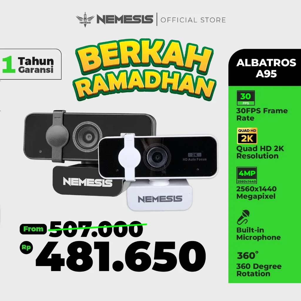  NEMESIS A95 Albatros QHD Webcam with 2k Resolution