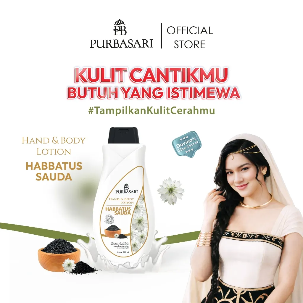 Purbasari Hand & Body Lotion Habbatussauda / Purbasari HBL Habbatussauda / Purbasari HB Lotion Habbatussauda Viral