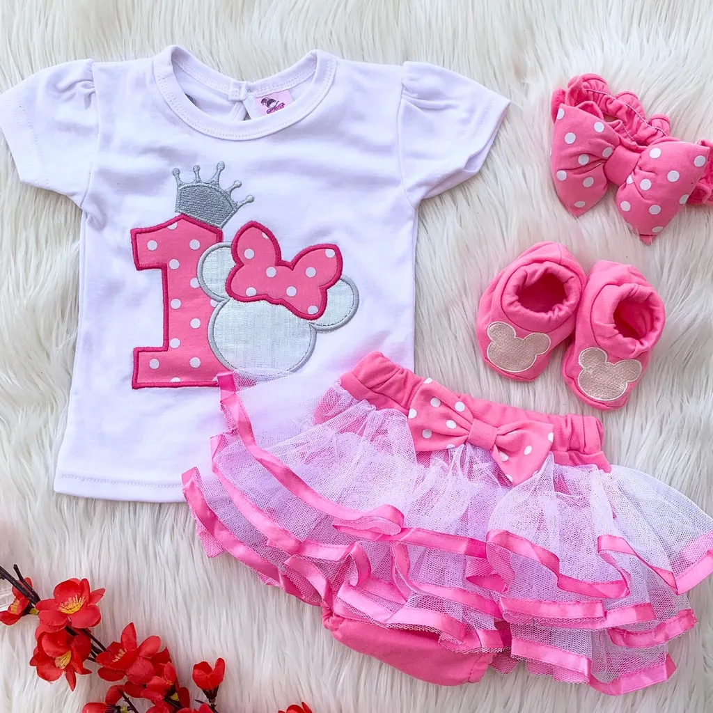Setelan baju kaos rok lucu gambar tsum2 cantik fashion anak bayi cewek perempuan baby girl murah ONE
