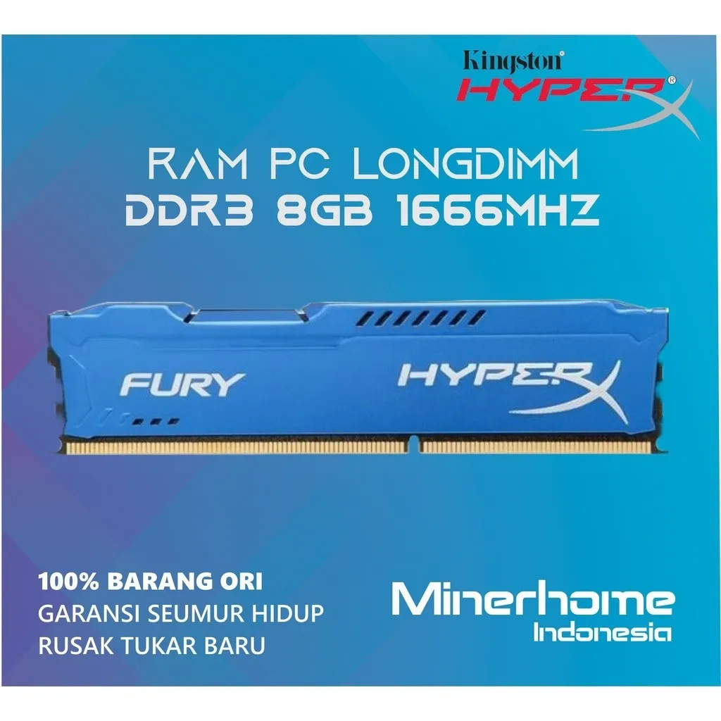 Memory RAM PC Hyper X LONGDIMM DDR3 8GB PC12800 1666Mhz
