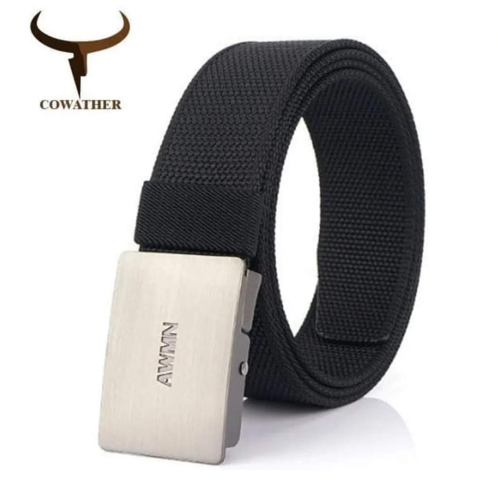 Cowather Ikat Pinggang Pria Canvas sabuk Casual Nylon Premium CW-18