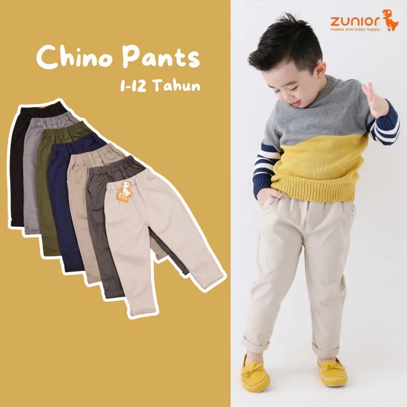 CHINO ANAK ZUNIOR PREMIUM - CELANA PANJANG ANAK LAKI PEREMPUAN UNISEX