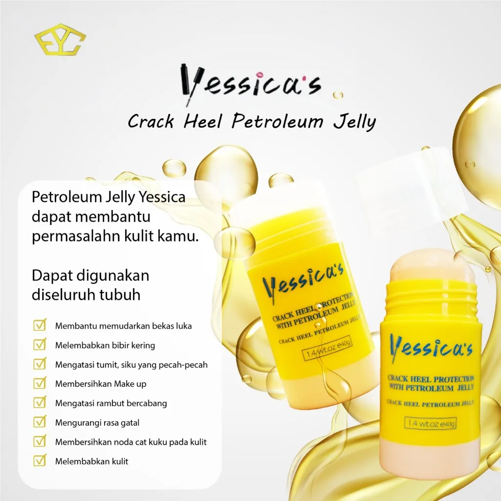 FYC - Yessica’s Crack Heel Protection Petroleum Jelly - Melembabkan Bibir - Melembabkan Kulit - Iritasi Kulit - Repairing Skin