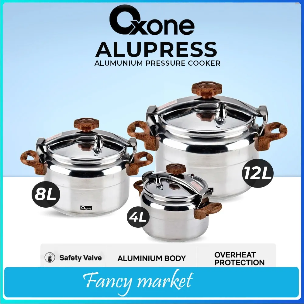 PANCI PRESTO PREMIUM OXONE PRESTO OXONE OX-2012 Aluminium Pressure Cooker 4 Liter - 12 Liter