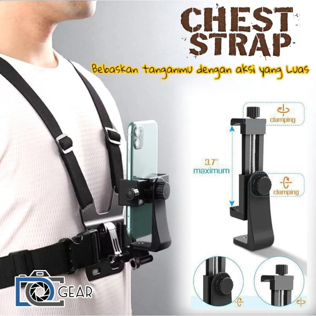 Chest Strap / Strap Dada / Head Belt untuk Smartphone dan Gopro