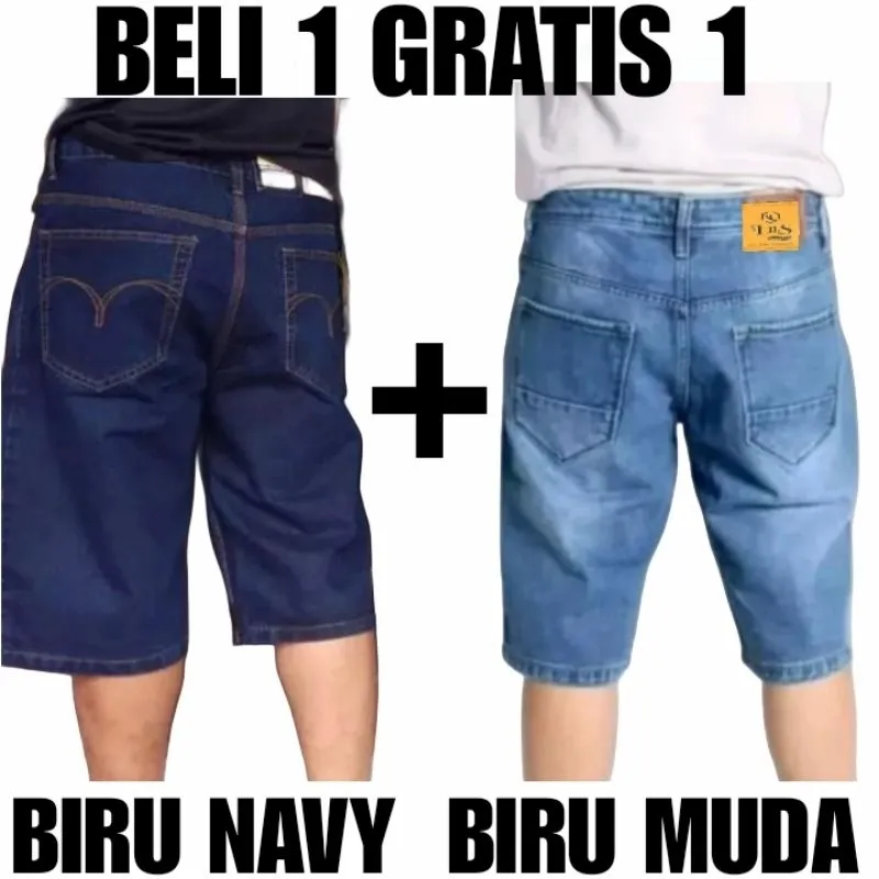 PROMO BELI 1 GRATIS 1(99RIBU DAPAT 2) CELANA PENDEK STANDAR PRIA SIZE 26-44