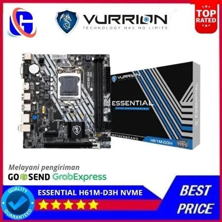 MOTHERBOARD VURRION ESSENTIAL H61M-D3H NVME LGA 1155