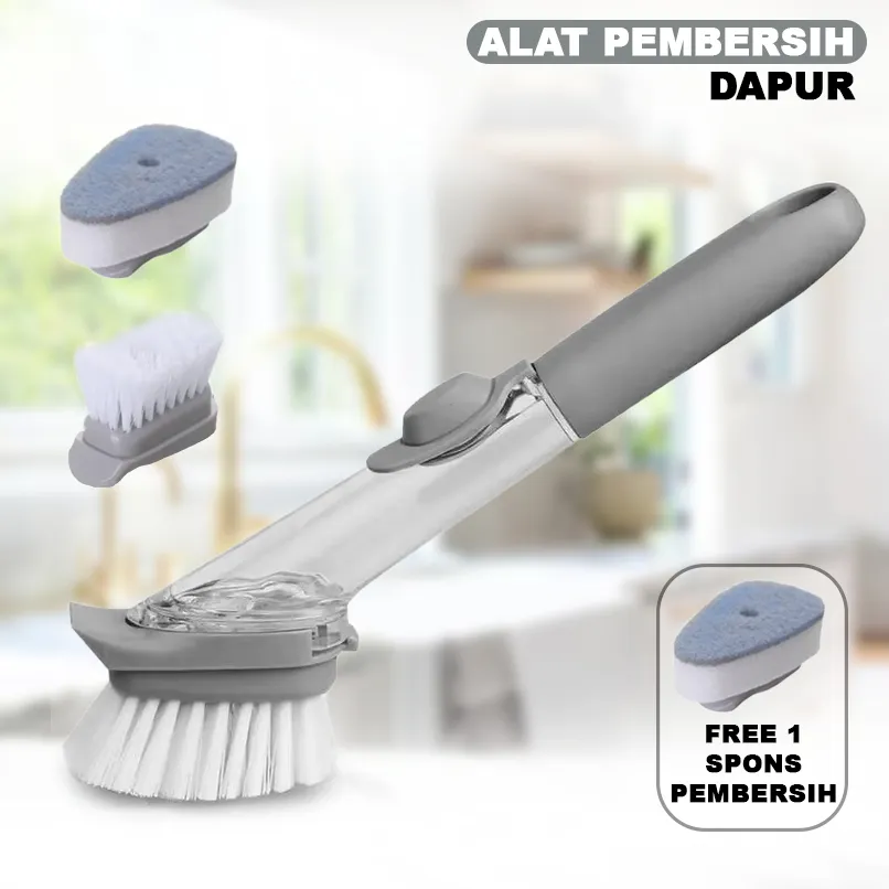 Sikat Pembersih Peralatan Dapur 2 in 1 Alat Pembersih Dapur Sikat Cuci Piring Serbaguna LD-16