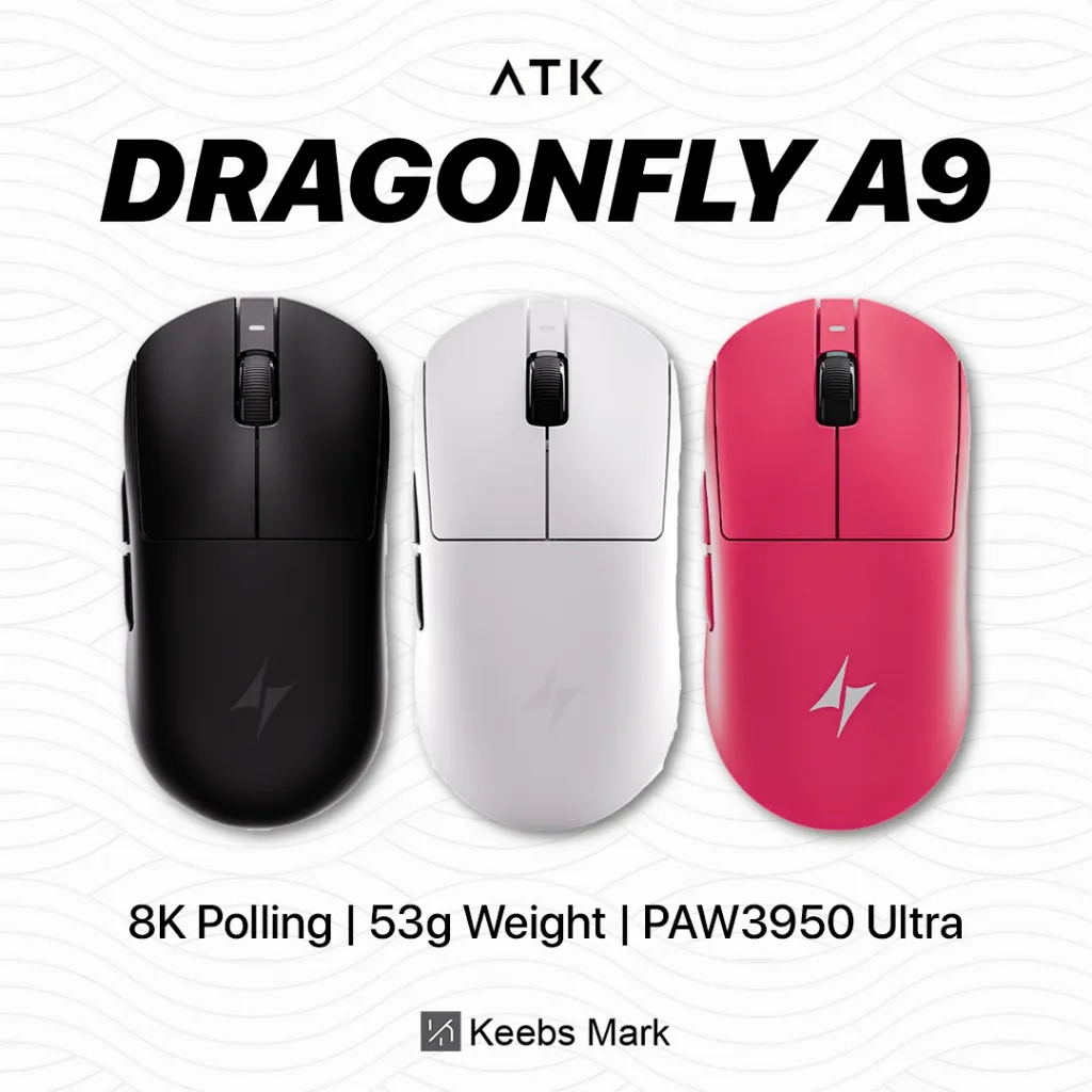 ATK Dragonfly A9 Ultra Pro Mouse 8K Wireless VXE VGN Light Weight Gaming