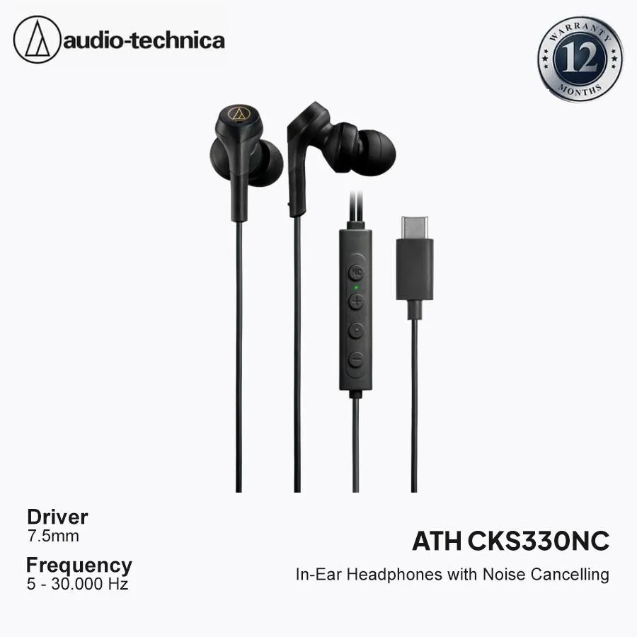 Audio-Technica ATH-CKS330NC Earphone In-Ear USB-C With Noise Cancelling