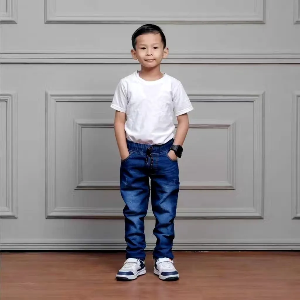 Celana Jeans Anak Laki Laki 5-12 Tahun Jeans Panjang Anak  Stretch Slim Stight