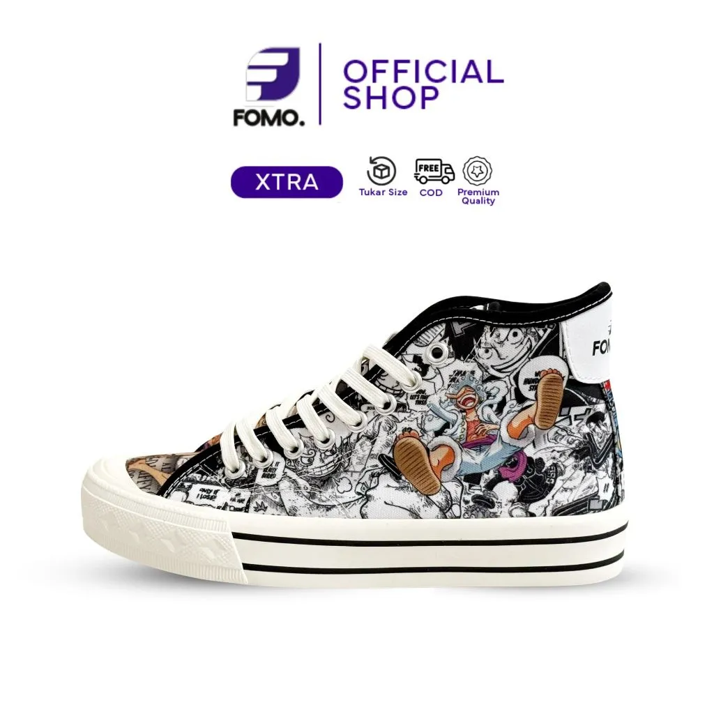 FOMO - Sepatu Astro High x One Piece Series 39-44 Sepatu Sneakers Kasual Unisex Pria Wanita Sneaker