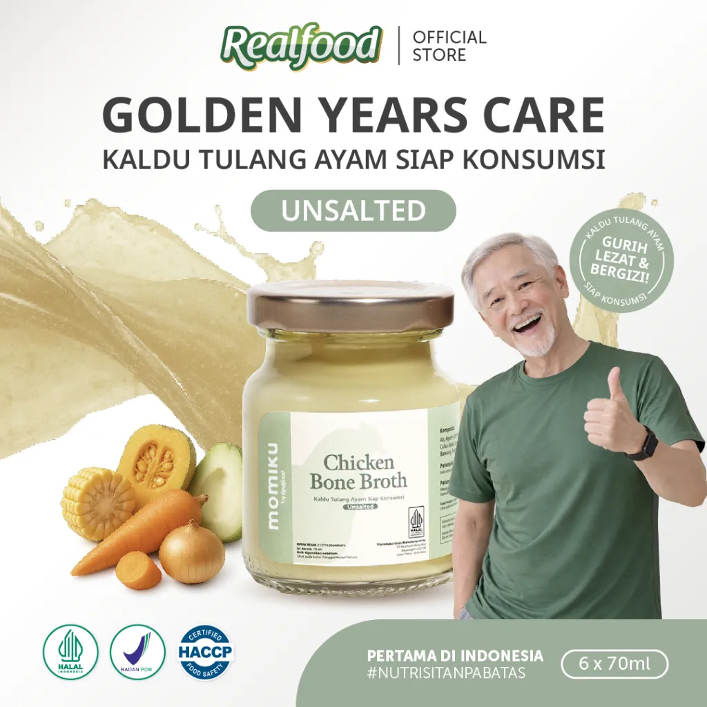 Realfood Momiku Bio Broth I Chicken Bone Broth Unsalted I BB & Growth Booster