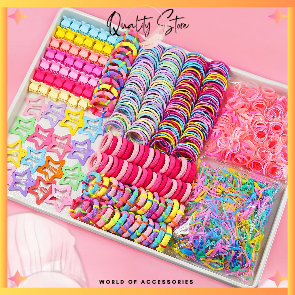 QS - PAKET KUNCIRAN JEPITAN JEDAI IKAT RAMBUT ANAK LUCU FASHION KOREAN STYLE