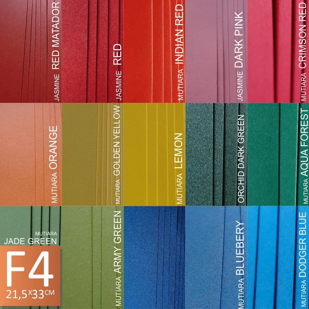 Kertas jasmine folio jambi f4 warna tua full color backdrop paper flower kerajinan bunga seri1