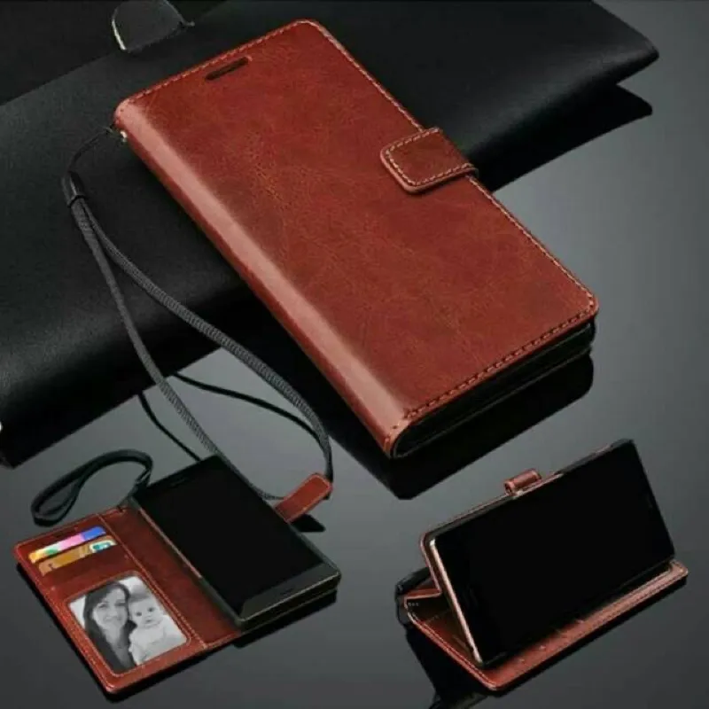 Flip Wallet Leather Vivo 1606 1802 1817 1820 1902 1904 V2038 V2026 V2029 1719 1609 Leather Flip Case Wallet Kulit Hybrid Standing Soft Armor Tali Gantungan hard Cover Flipcase Silikon Flipcover Dompet CaseHp Silicon CasingHp Tali CoverHp Magnet Casing Hp