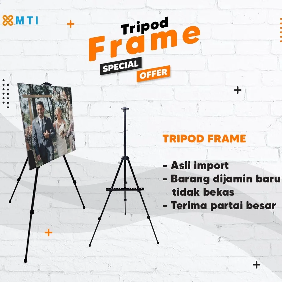 TRIPOD PREWEDDING / TRIPOD / Tripod promosi 1 sisi / Tripod Frame / Tripod Bingkai / Stand Frame / TRIPOD WISUDA