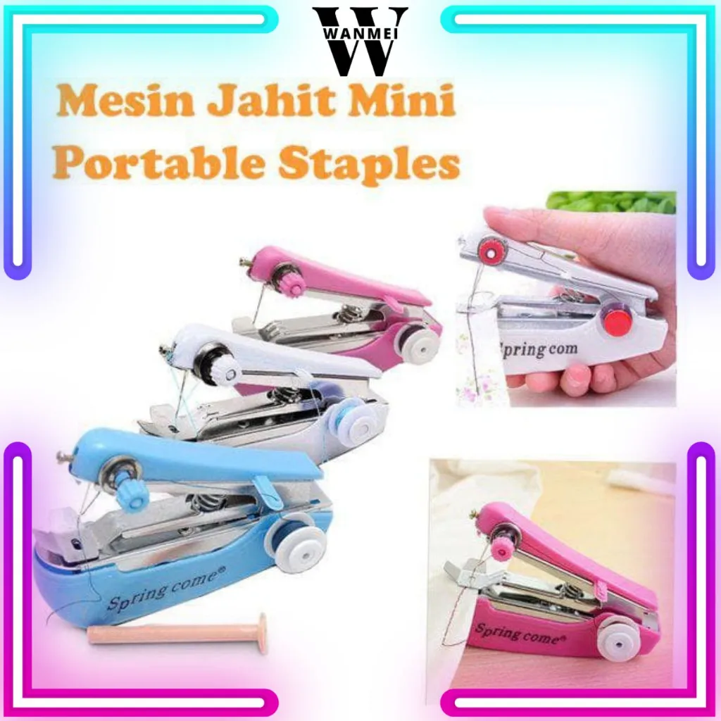 WM Mesin Jahit Tangan Portable Mini Staples Manual Handheld Sewing Machine