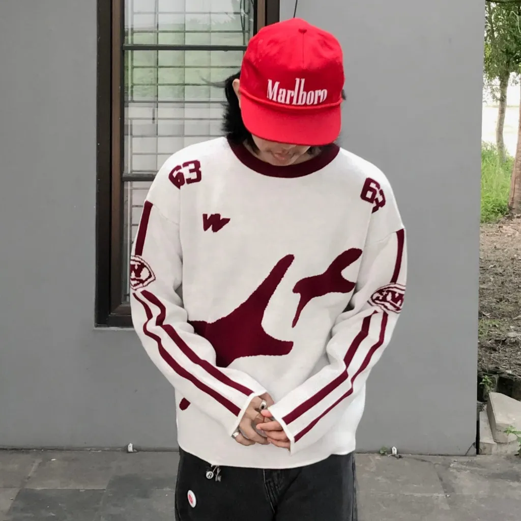 WP Company - Knitwear BOXY Rate Football Star Knit Switer Unisex /Sweater Rajut Pria & Wanita