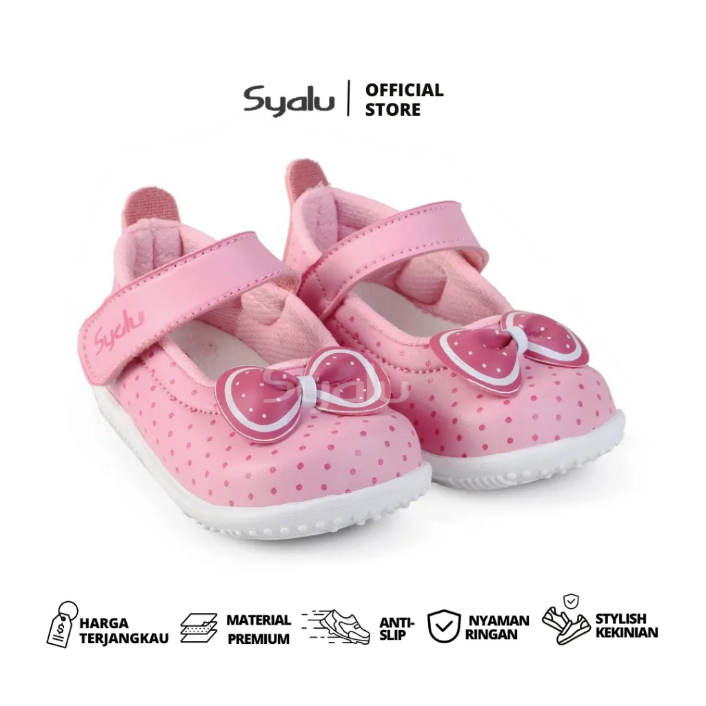 [SPECIAL PROMO] Syalu Sepatu Anak Bayi Perempuan Unik Bahan Sol Lembut Model Casual Lucu Murah Bunyi Cit Terbaru C05