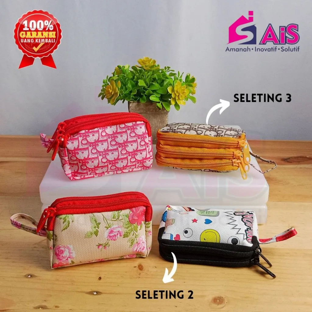 DOMPET ELEGAN WANITA DOMPET KOIN 3 SEKAT DOMPET 2 SEKAT PREMIUM DOMPET UANG