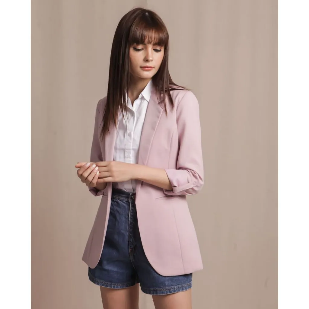 ROUIE - Genabry Blazer Wanita | Oversized Reguler Blazer Wanita Casual Formal / Blazer Wanita Kerja Premium / Blazer Wanita Korea Kekinian Size Lengkap Size S M L XL XXL XXXL 3XL
