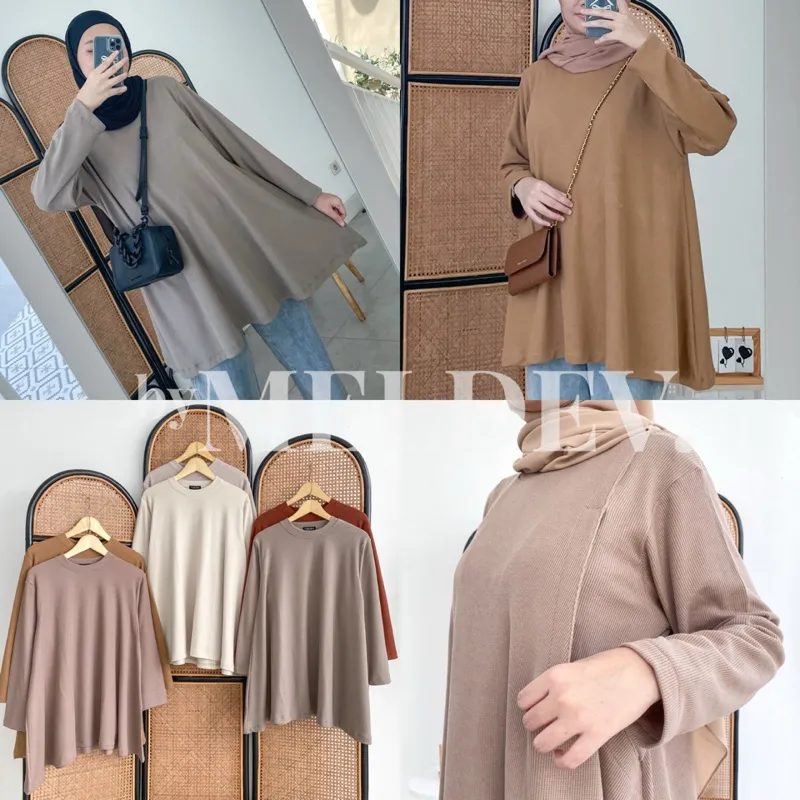 ByMeldev A-Line Knit Top Busui Nonbusui Bumil Friendly