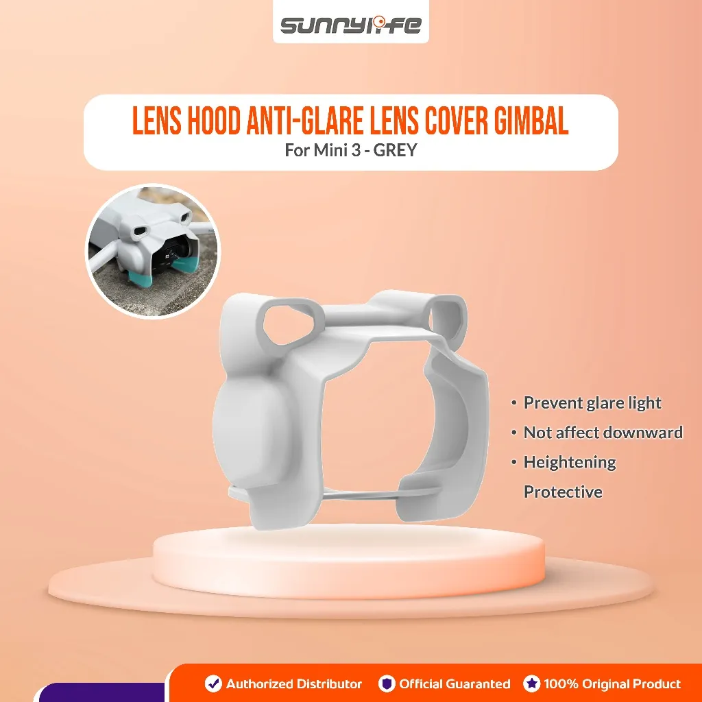 SUNNYLIFE ZG550 Anti Glare Lens Hood For DJI MINI 3 Cover Gimbal Protective Cap Pelindung Lensa Drone Aksesoris Accessories Tudung Anti Tabrak Depan Acc