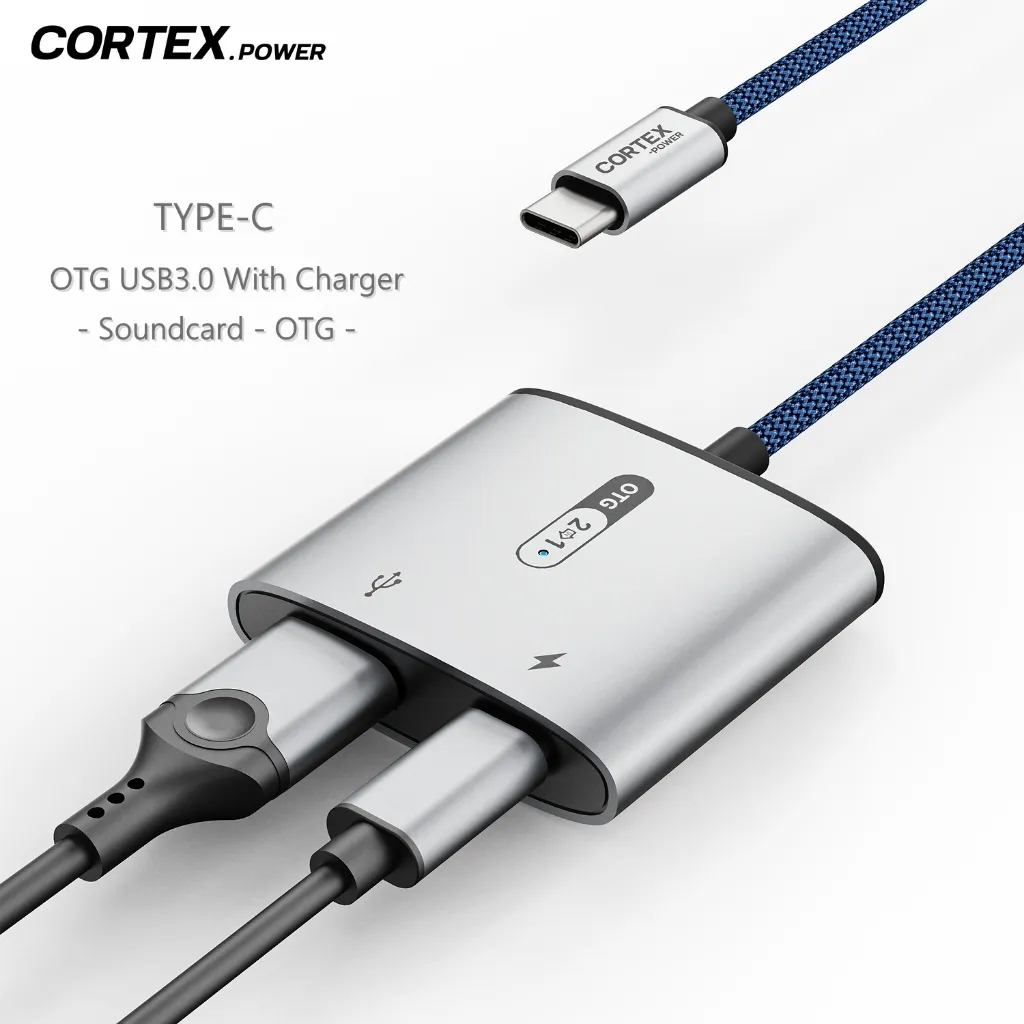 Cortex Power - MH366 OTG USB C/Type-C To USB 3.0 + 60W Charging 2in1 Adapter