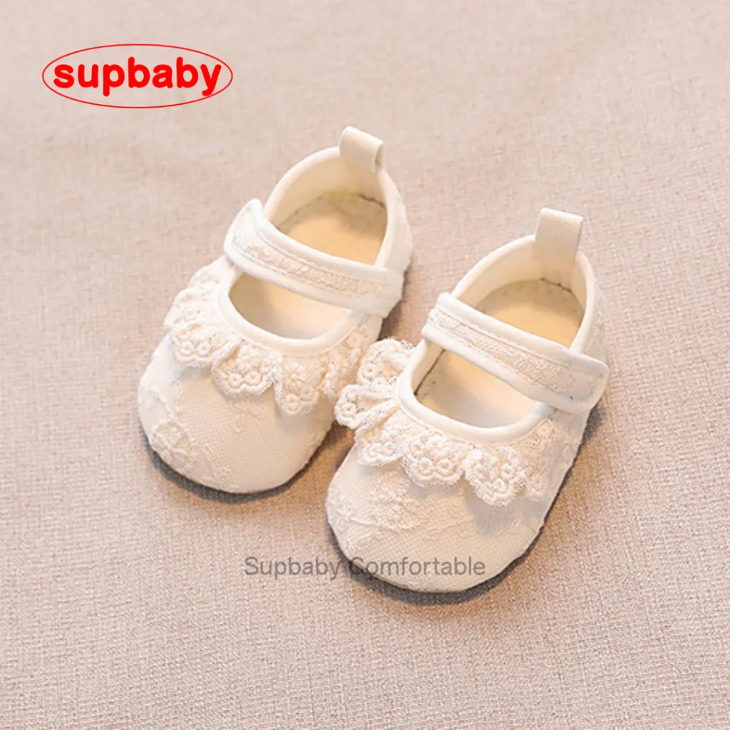 Sepatu Bayi Perempuan Bunga Prewalker Usia 0 - 12 Bulan Terbaru, Sepatu Anak Perempuan Flower