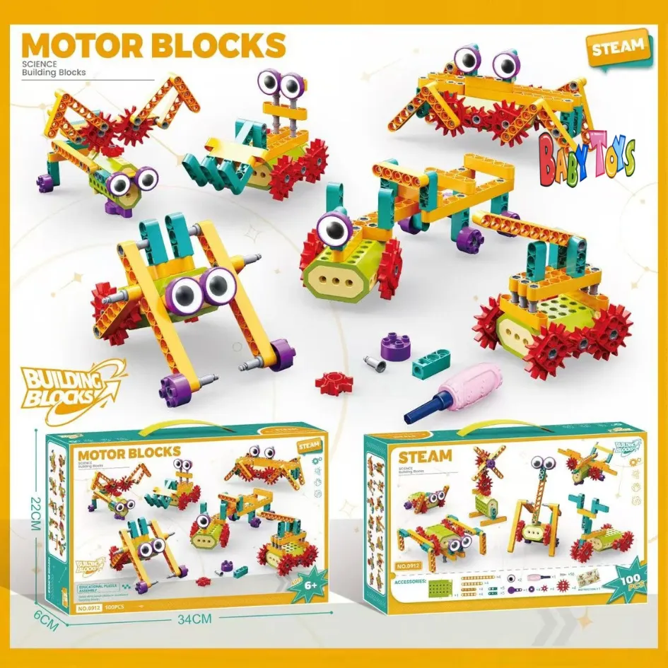 BabyToys Mainan Balok Edukasi Anak Puzzle Edukasi Motor Block Electric Education Motorik Sensorik