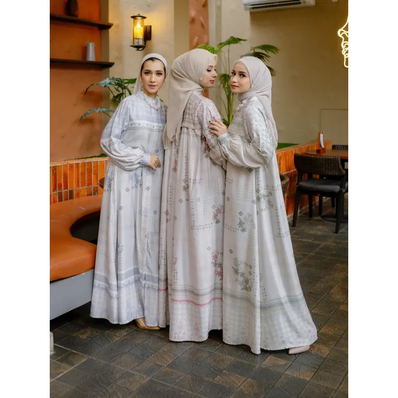 Merina Gallery - NARAYA PREMIUM DRESS | Dress Gamis Silky Luxury Motif Gamis Muslimah | Gamis Dress Silk Premium Motif Ukuran Jumbo M - XXL Terbaru