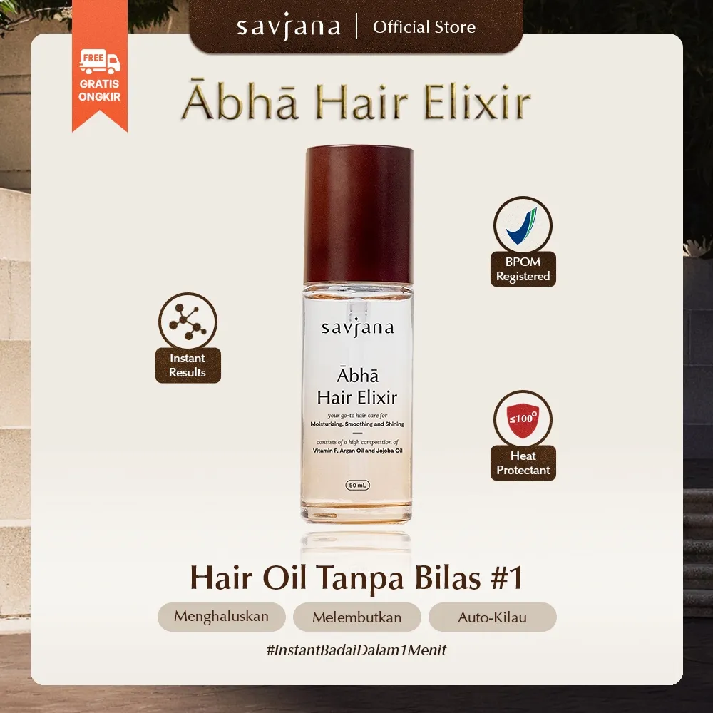 Savjana - Ābhā Hair Elixir | Hair Oil Tanpa Bilas & Tidak Bikin Lepek #1