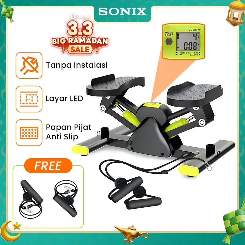 Sonix Mini Side Stepper V-shape Stepper STP02 Alat Fitness Olahraga Air Climber Silent Stepper Climbing Machine Walker Glider Home Fitness Equipment Alat Olahraga Pembakar Kalori Glider Alat Penurun Berat Badan
