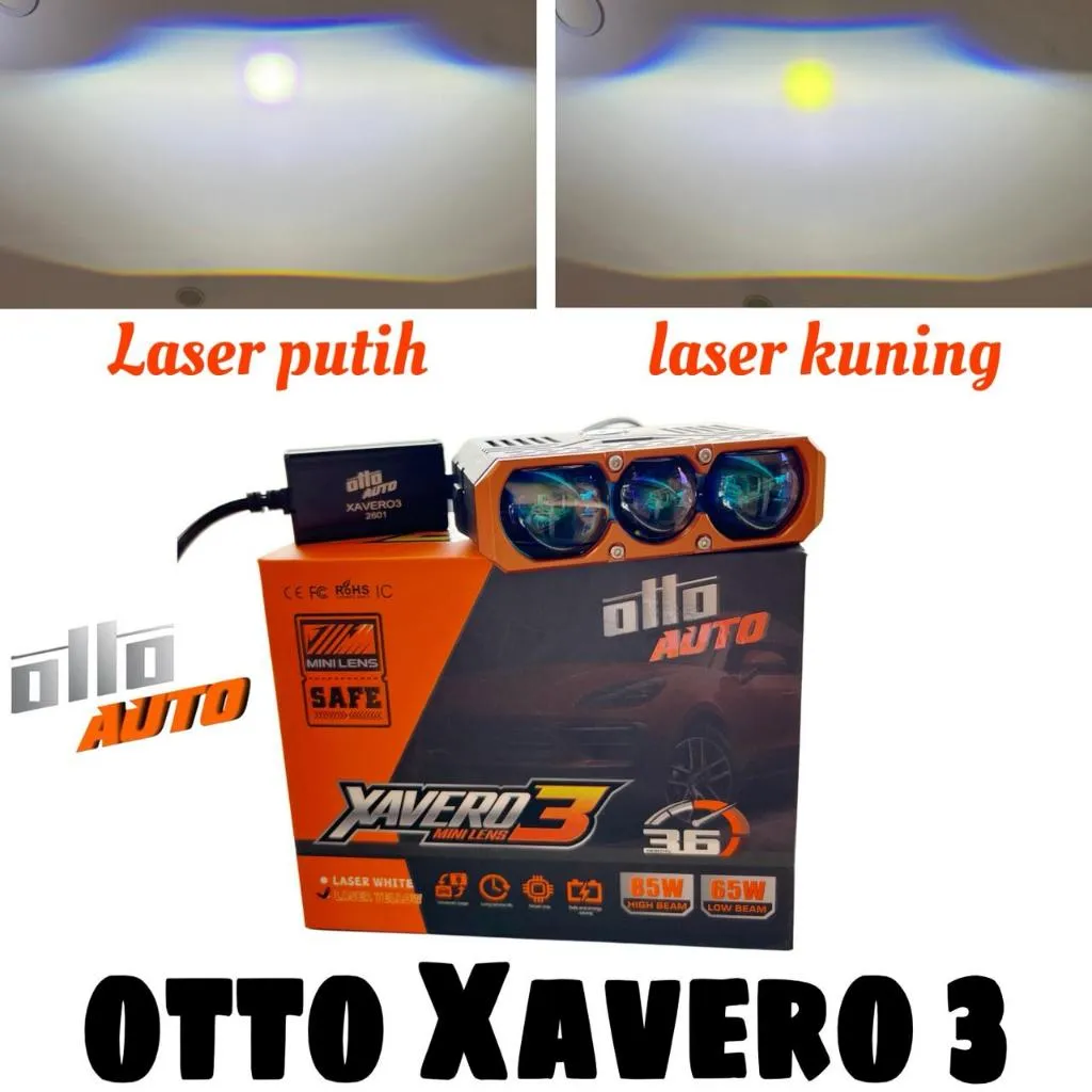 OTTO XAVERO 3 HIGH BEAM SELENOID LAMPU TEMBAK CAHAYA BILED