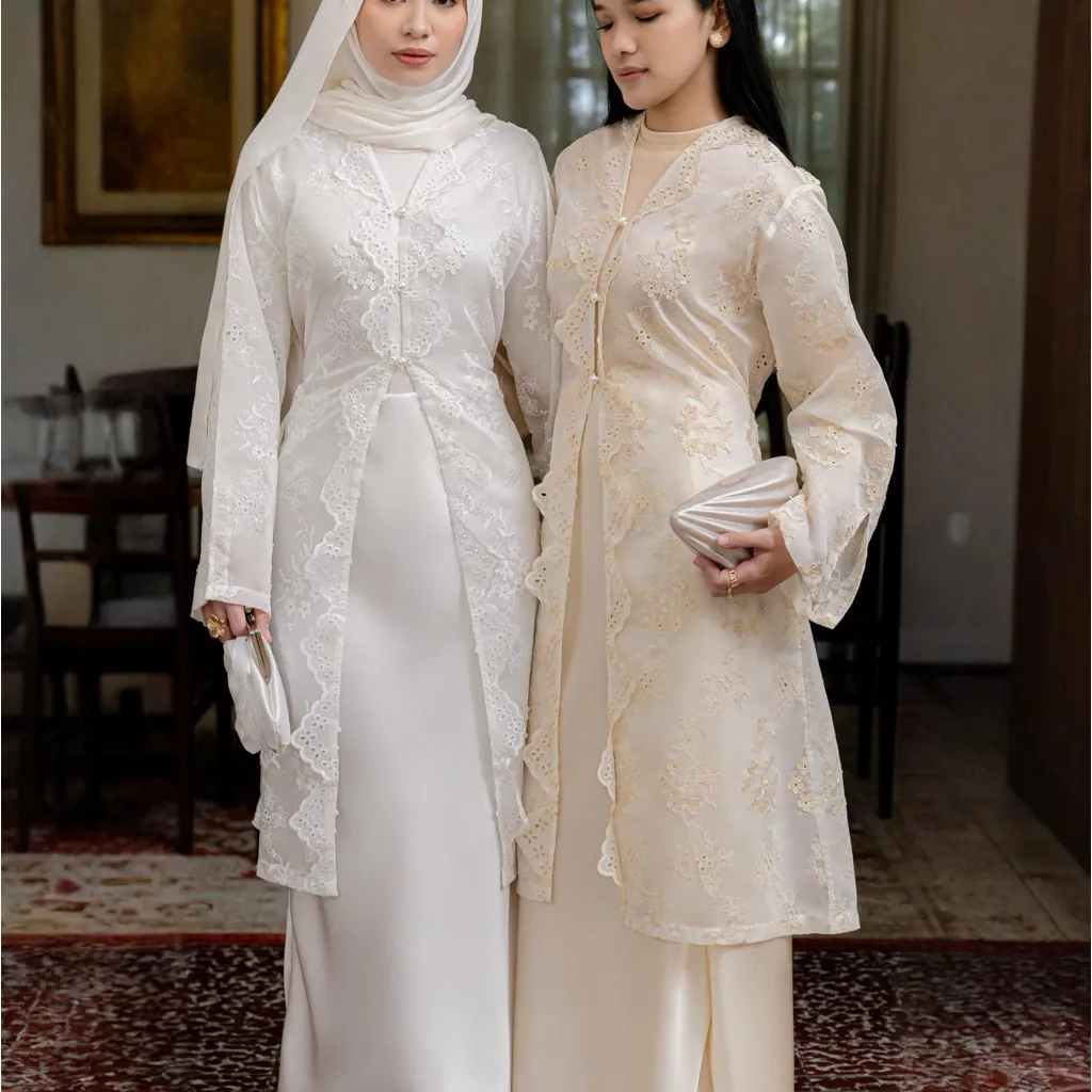 Gracias Label - Anandi Outer - Outwear - Raya Collection - Atasan Lebaran Wanita - Brukat Lace - Melayu