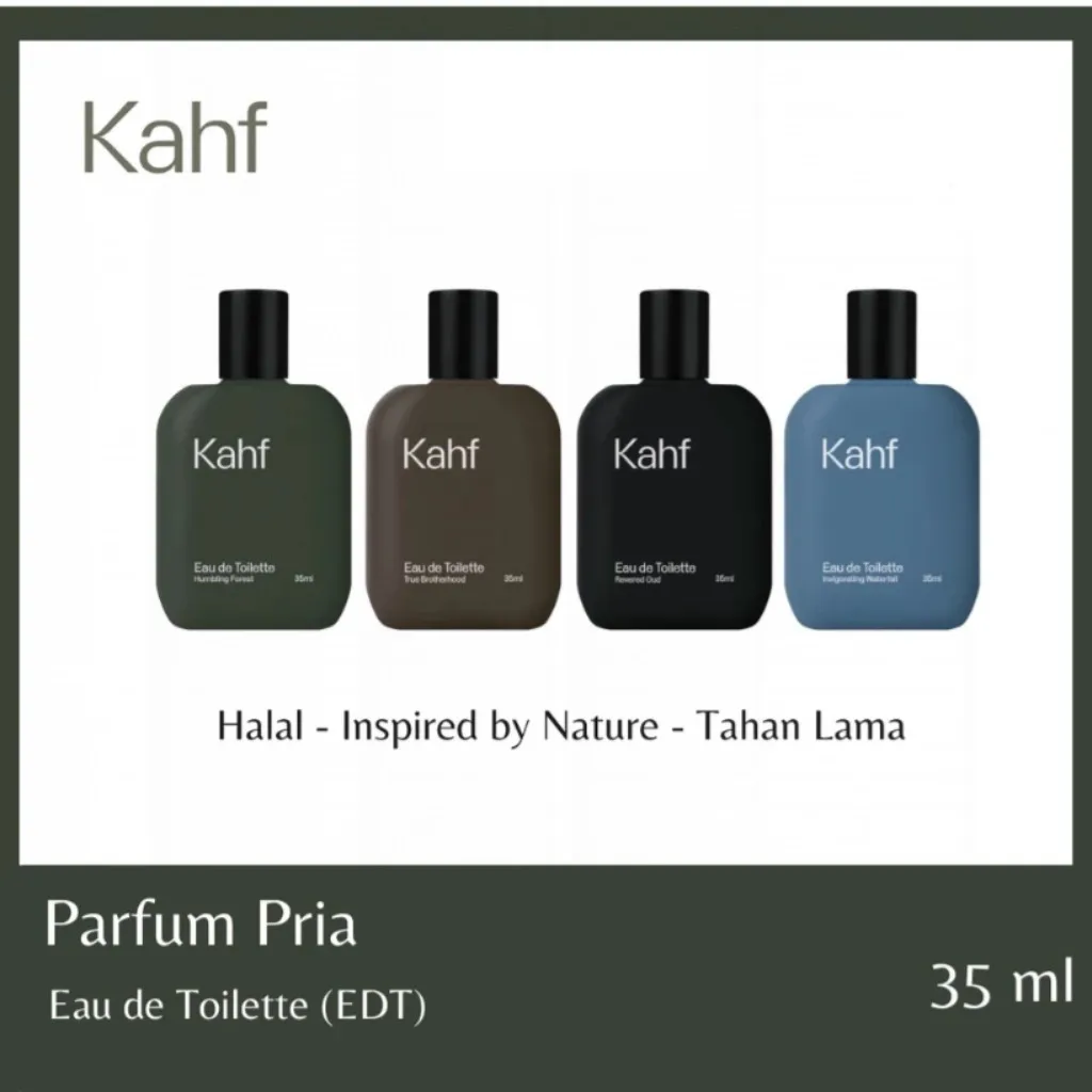 KAHF Parfum Pria cowok Revered Oud Eau de Toilette 35 ml Humbling Forest Waterfall Parfum Cowok Kahf