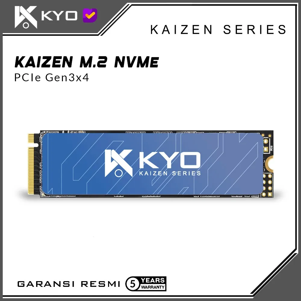 KYO Kaizen SSD M.2 NVMe 128GB 256GB 512GB 1TB PCIe Gen3 x4 2280 SSD NVMe Gen 3 M.2 NVMe M2 NVMe Garansi Resmi 5 Tahun
