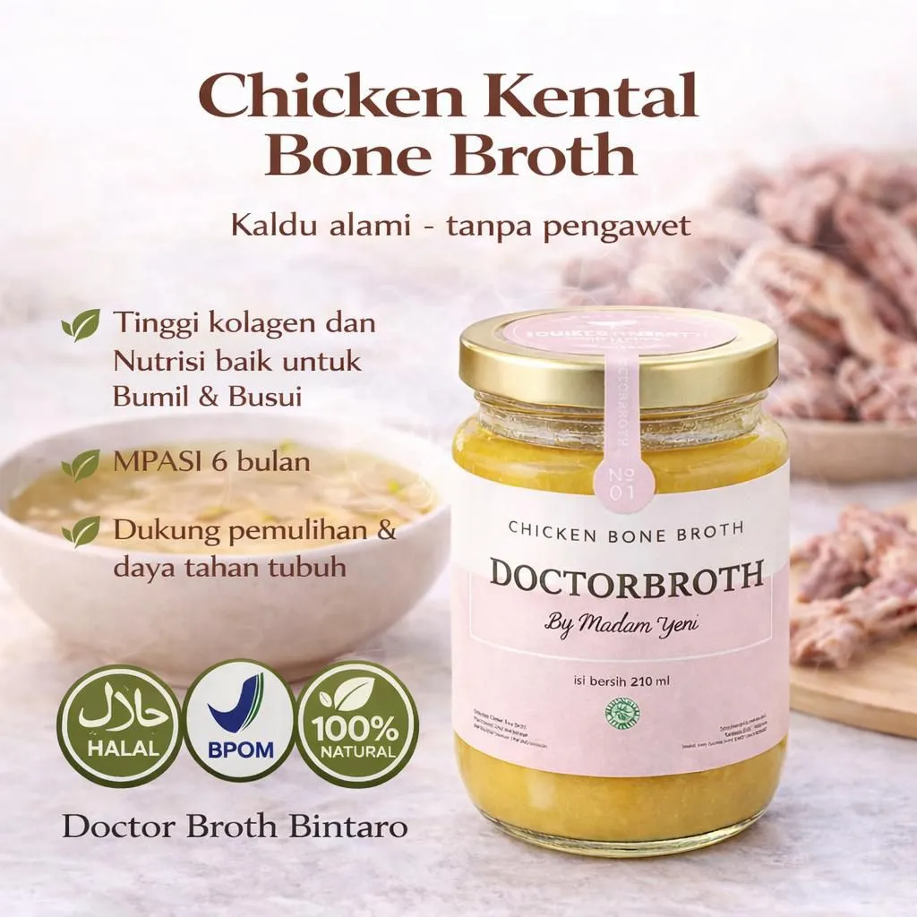 Doctor Broth Bintaro- Chicken (KENTAL) Bone Broth - MPASI- Kaldu Tulang- Saripati ayam- Imun Booster- Anti inflamasi/Peradangan