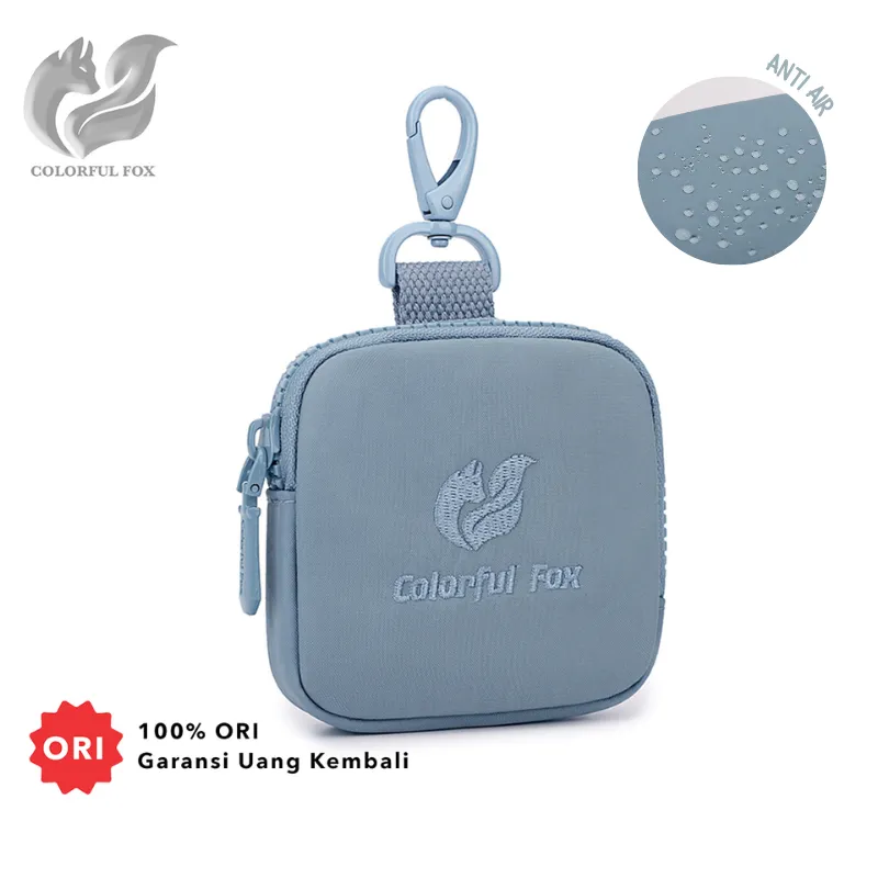 COLORFUL FOX 888 Dompet Koin Mini Pouch Gantungan Tas Serbaguna Bahan Anti Air Korean Style