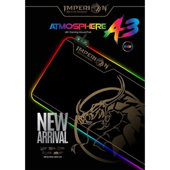 MOUSEPAD IMPERION ATMOSPHERE A3 - EXTENDED CLOTH RGB GAMING MOUSEPAD