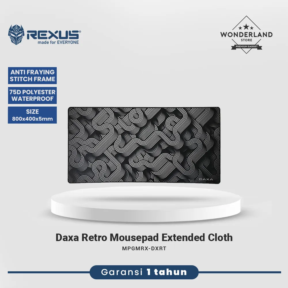 Rexus Mousepad Gaming Daxa Retro Mousemat Extended Cloth XL DXMM02 - Wonderland Store