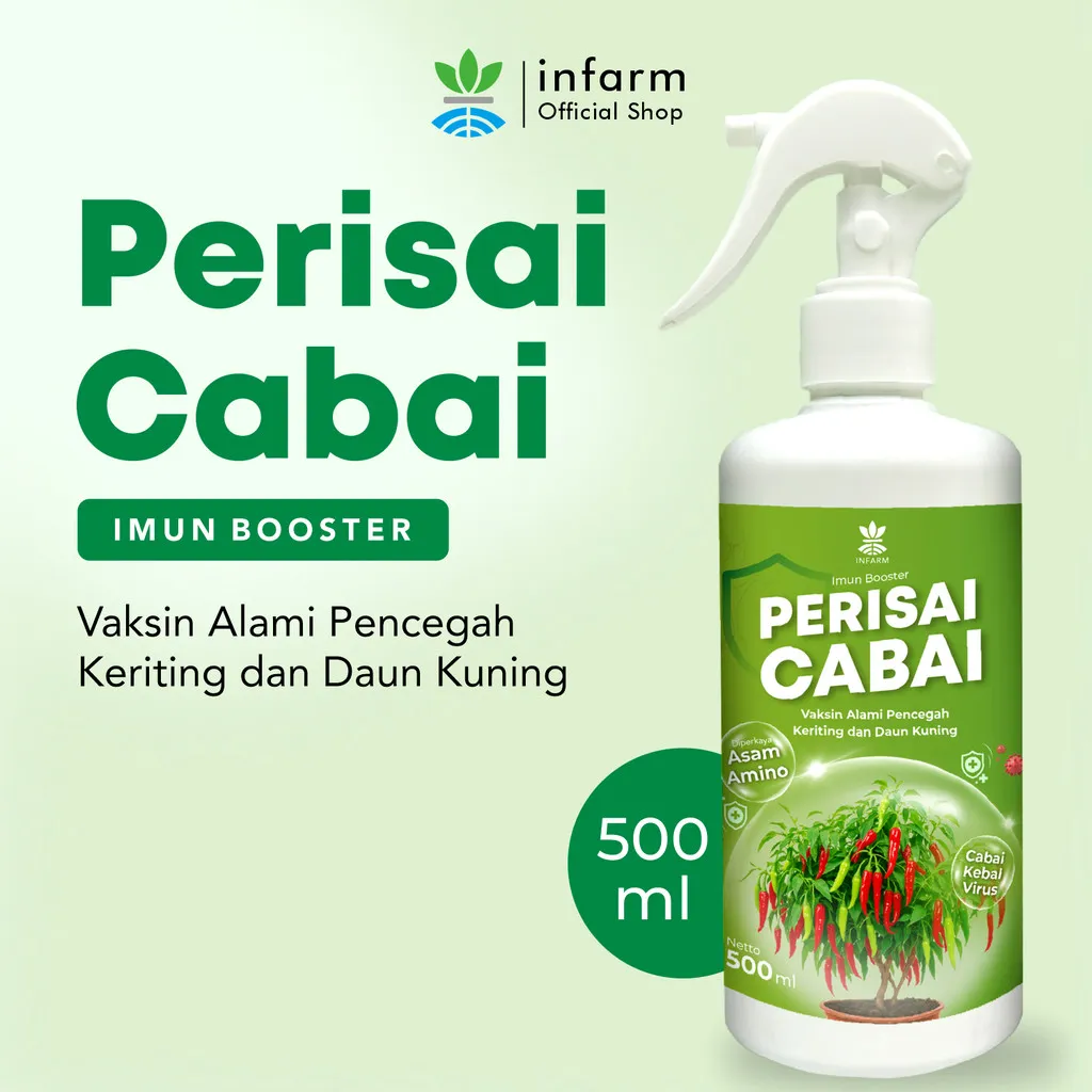 INFARM - Perisai Tanaman Cabai 500 ml Obat Daun Keriting dan Kuning Cabai Vaksin Alami Cegah Virus