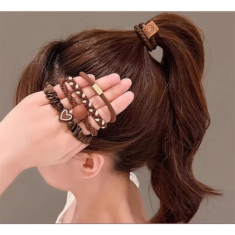 Ikat Rambut Korea, Set Ikat Rambut Wanita Berkualitas Tinggi (5 Pcs)