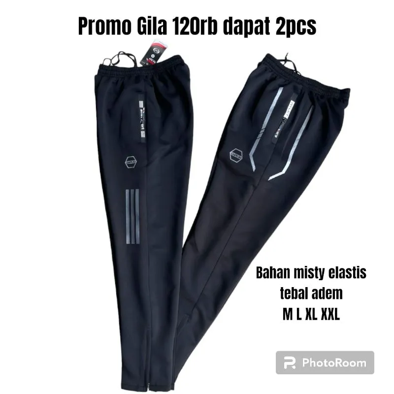Paket 120rb dapat 2pcs celana ruuning pria training panjang gym jogging senam
