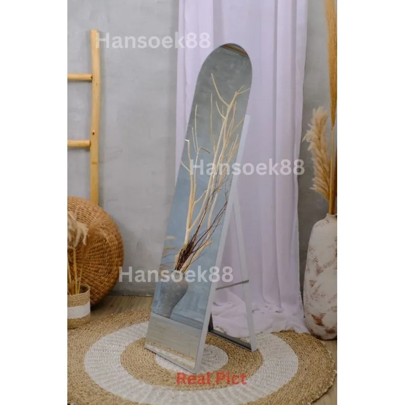 KACA CERMIN STANDING FRAMELESS OVALE CERMIN BERDIRI ROUNDED STANDING MIRROR FULL BODY FRAMELESS KACA CERMIN BERDIRI UKURAN BESAR BERKUALITAS FRAMELESS STANDING MIRROR HIGH GRADE HIGH QUALITY