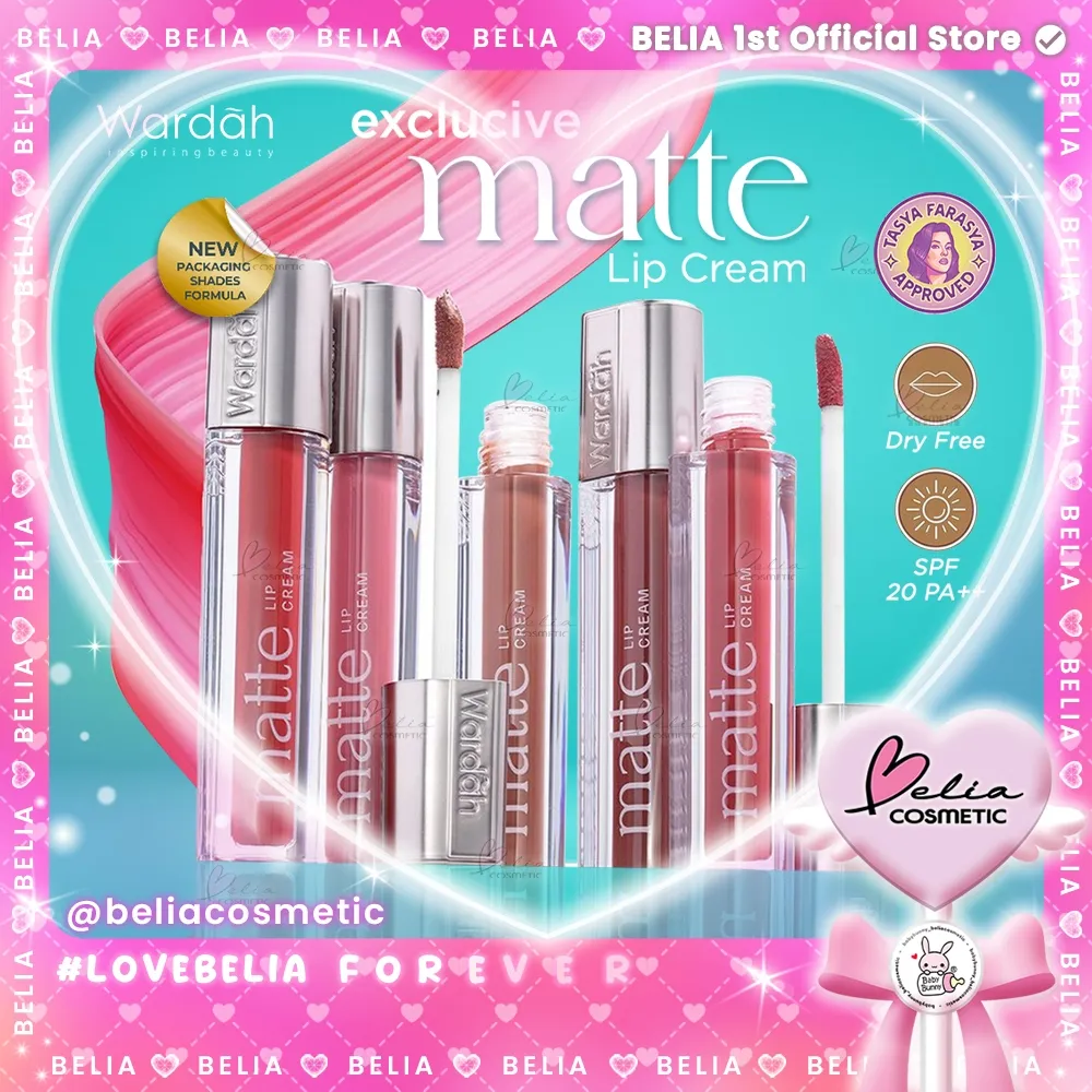❤ BELIA ❤ WARDAH Matte Lip Cream | Non Dry Formula, High Pigmented, SPF 20 PA++ | Moist Lip Cream