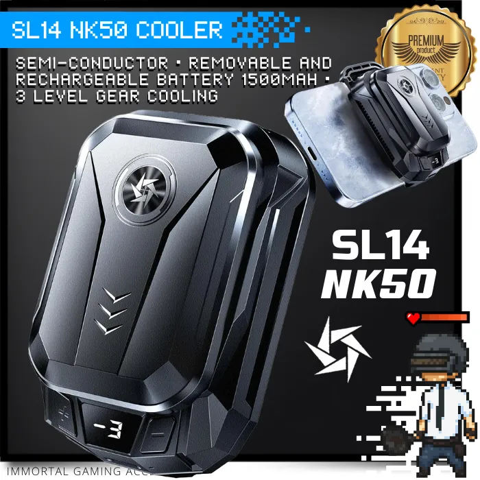 [IM] SL14 NK50 Funcooler Rechargeable Battery Clip 1500mAh Kipas Pendingin NEIKU Untuk HP Smartphone Fan Cooler Peltier Cooling USB Dingin Terdingin Murah Termurah Bagus Terbagus Baik Terbaik Flydigi Blackshark Memo Plextone Malang X111 X91 DL10 X42 SL21